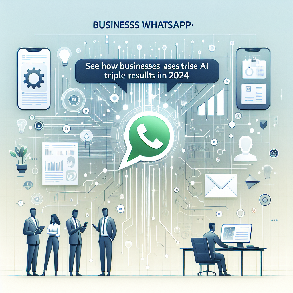 Ilustração representando o conteúdo do artigo Business WhatsApp: Veja Como Empresas Usam IA para Triplicar Resultados em 2024